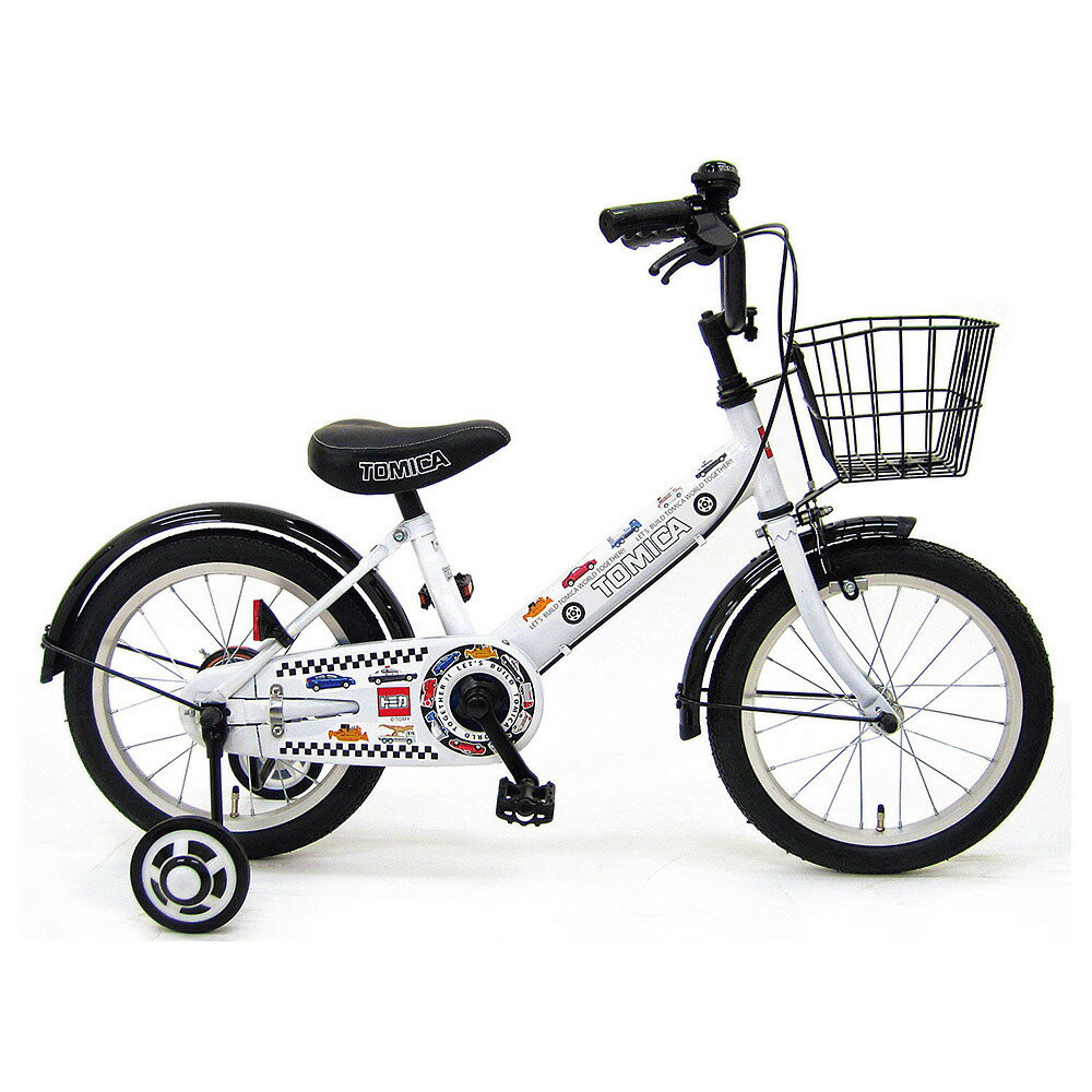 16インチ　子供用自転車　トミカ　（ホワイト）【男の子向け】【送料無料】...:toysrus:10486437