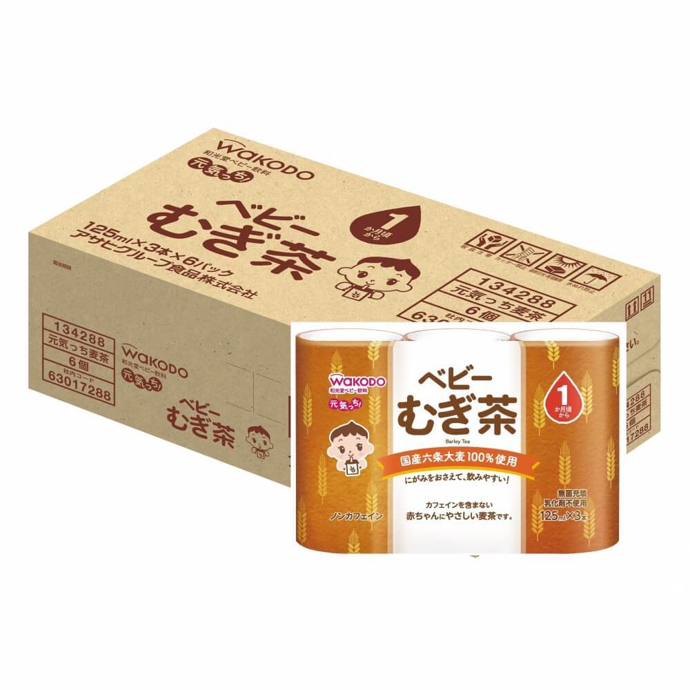 和光堂 元気っち！麦茶　125ml×3本×6パック