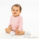 ベビーザらス限定 長袖前開きロンパース肌着 水彩花柄(ピンク×80cm)