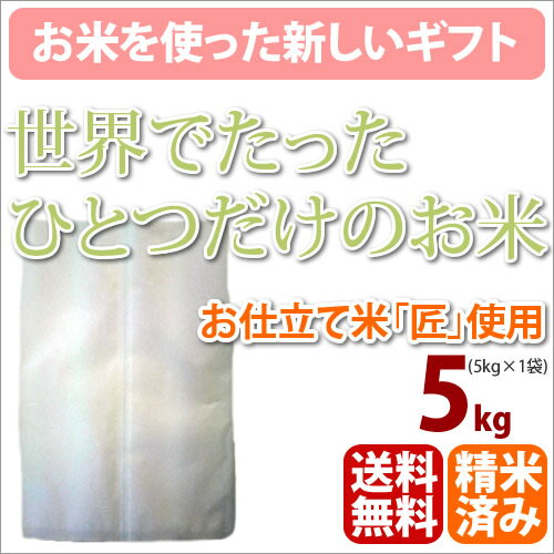 ≪訳あり：在庫処分≫世界でたったひとつだけのお米：オリジナルプリントパック！母の日用に五つ星お米マイスターが仕立て上げた「匠」5kg【ギフト】【母の日】