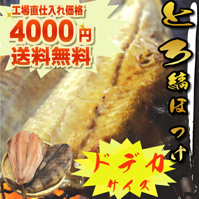 ★送料無料★脂がぎっしりのったメガトンサイズ！最北の超特大とろ縞ほっけ無添加一夜干し【無添加】【当店人気No.1無添加一夜干し】【送料無料】【お中元】