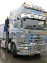 【予約】2017年10-12月以降発売予定Weber, Viktor Scaniaスカニア R6 Topline with HIAB heavy crane flat trailer トラック Teknoテクノ 建設機械模型 工事車両 1/50 ミニチュア