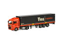 Vos Logistics MAN TGX XLX カーテンサイダートレーラー 3軸 トラック /WSI 建設機械模型 工事車両 1/50 ミニチュア