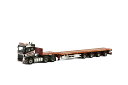 O'Neills Heavy Haulage Volvo FH4 Sleeper Cab Nooteboomノーテブーム Telestepトレーラー 4軸 建設機械模型 工事車両 WSI 1/50 ミニチュア