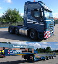 【予約】10-12月以降発売予定Wocken IVECO Stralis Semi Lowloader 4軸トレーラー 建設機械模型 工事車両 WSI 1/50 ミニチュア