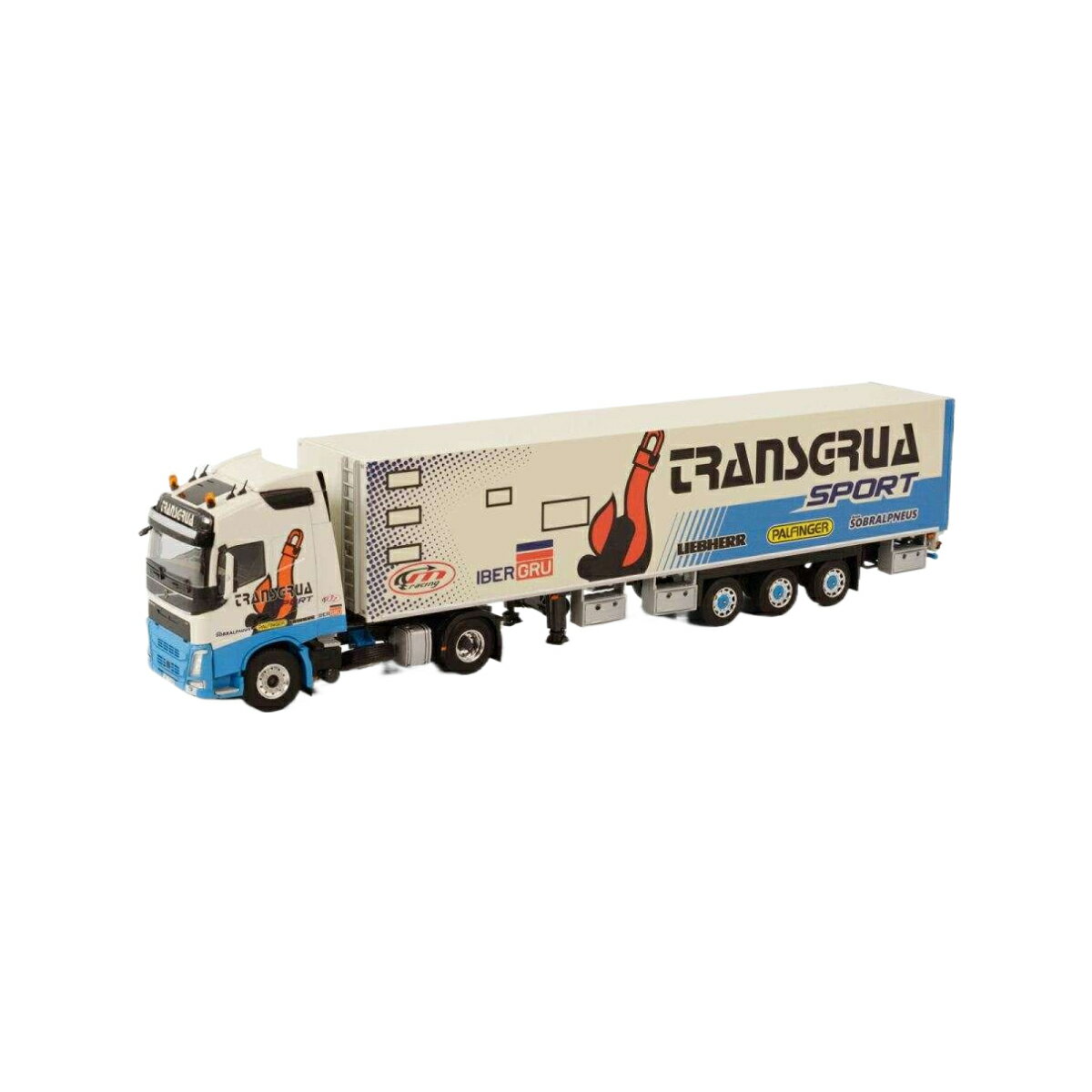 Transgrua Volvo FH4 Globetrotter 4x2 Box Trailer 3-Axle トレーラー / WSI 1/50 建設機械模型 工事車両