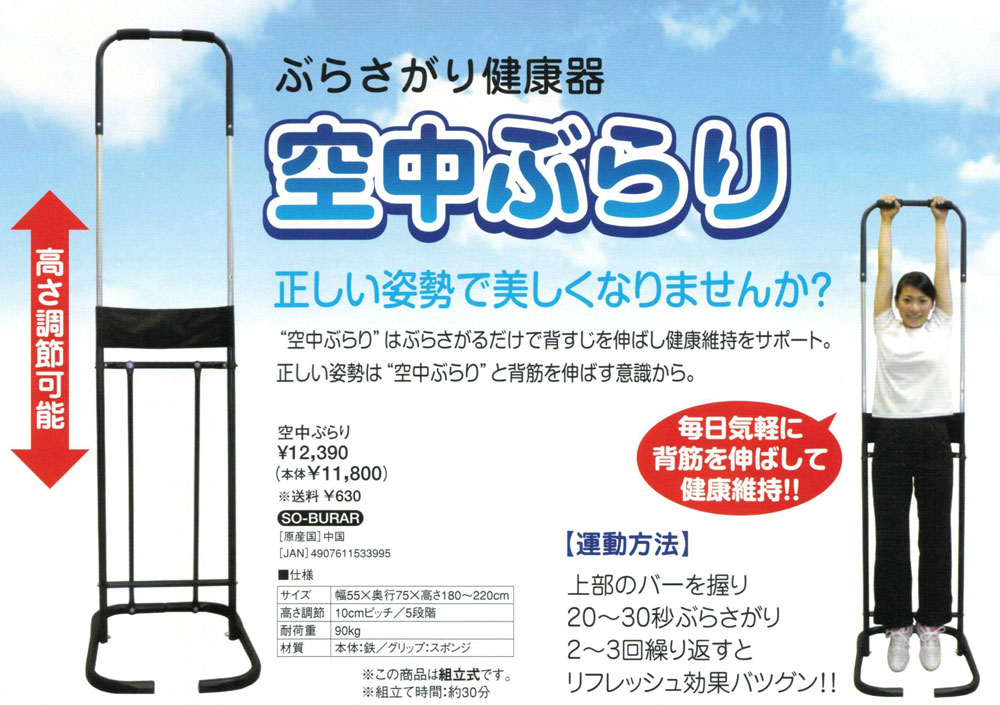 【Softouch】ソフタッチ SO-BURAR ぶらさがり健康器 空中ぶらり 正しい姿勢で美しくなりませんか？ 【トレーニング/フィットネス用品】【RCPmara1207】