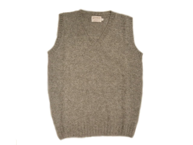 INVERALLANʥСˡshetland slipoverʥåȥɥ٥ȡˡmade in scotlandmedium grey