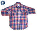 【期間限定30%OFF!】POST OVERALLS(ポストオーバーオールズ)/#3201 1102 LINEN PLAID SHIRTS(リネンプラッドシャツ)/red