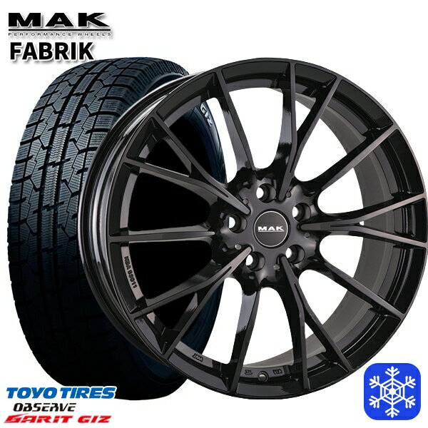 225/50R17 BMW G42 G20/G21 G22/G23用 2022年製 トーヨー ガリット ギズ MAK FABRIK グロスブラック 17インチ 7.5J 5H112 +30 スタッドレスタイヤホイール4本セット