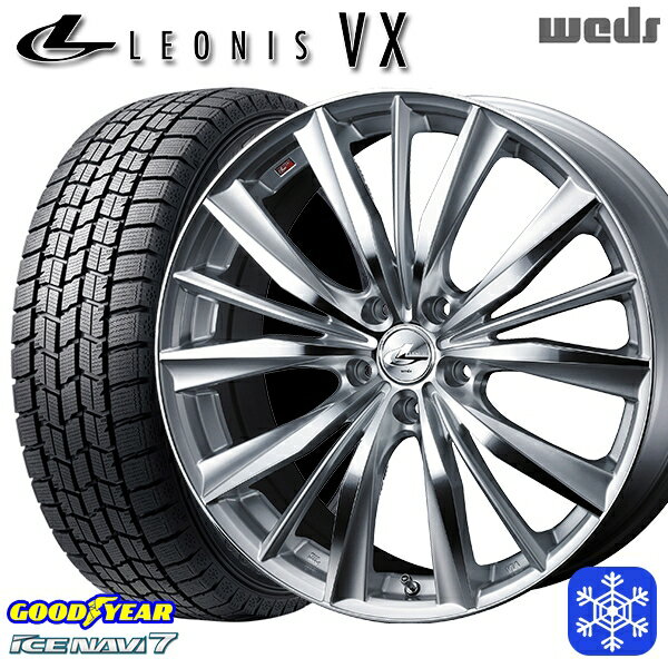 215/60R16 ヤリスクロス ヴェゼル 2023年製 グッドイヤー アイスナビ7 Weds ウェッズ レオニス VX HSMC 16インチ 7.0J 5H114.3 スタッドレスタイヤホイール4本セット