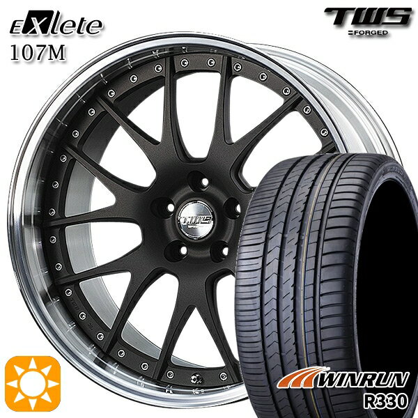 【取付対象】BMW G42 G20/G21 F) 225/35R20 93W XL R) 245/30R20 95W XL ウィンラン R330 TWS EXlete 107M フラットショットブラック 20インチ 8.5J 9.5J 5H112 サマータイヤホイールセット