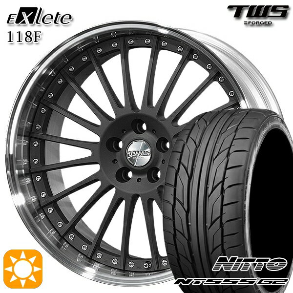 BMW F30/F31 F) 245/40R19 98Y XL R) 275/35R19 100Y XL ニットー NT555 G2 TWS EXlete 118F フラットショットブラック 19インチ 8.0J 9.0J 5H120 サマータイヤホイールセット
