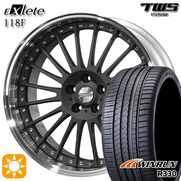 BMW F30/F31 F) 245/40R19 98W XL R) 275/35R19 100W XL ウィンラン R330 TWS EXlete 118F フラットショットブラック 19インチ 8.0J 9.0J 5H120 サマータイヤホイールセット