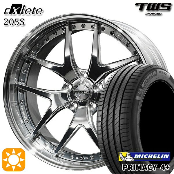 【取付対象】BMW X1 F48 225/45R19 96W XL ミシュラン プライマシー4プラス TWS EXlete 205S 3Dバフ 19インチ 8.0J 5H112 サマータイヤホイールセット