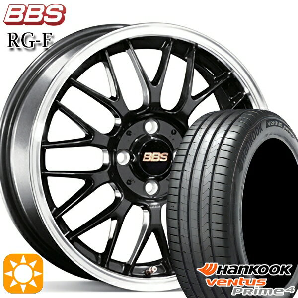 【取付対象】195/55R16 87V ハンコック veNtus PRime4 K135 BBS RG-F ブルーブラックダイヤカット（BBD） 16インチ 7.0J 4H100 サマータイヤホイールセット