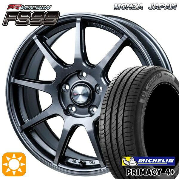 【取付対象】リーフ レヴォーグ 215/50R17 95W XL ミシュラン プライマシー4プラス MONZA Rバージョン FS99 チタンガンメタ 17インチ 7.0J 5H114.3 サマータイヤホイールセット