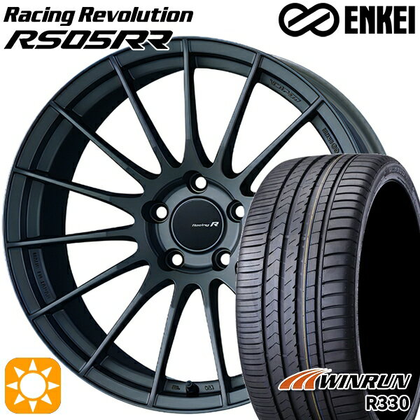 【取付対象】BMW F32/F33/F36 225/45R18 95W XL ウィンラン R330 ENKEI レーシングレボリューションRS05RR マットダークガンメタリック 18インチ 8.5J 5H120 サマータイヤホイールセット