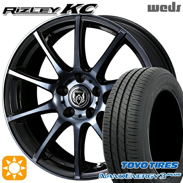 【取付対象】215/50R17 91V トーヨー ナノエナジー3プラス Weds ライツレーKC ブラックポリッシュBC 17インチ 7.0J 5H114.3 サマータイヤホイールセット