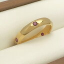 Cartier カルティエ ステラリング 指輪 5Pルビー #53 750YG 【トレジャースポット】【中古】