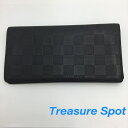 ルイヴィトン LOUIS VUITTON ポルトフォイユ・ブラザ ブラック 黒 ダミエ・アンフィニ 長財布 【トレジャースポット】【中古】