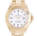 ロレックス ROLEX ヨットマスター 16628 YG イエローゴールド ホワイト文字盤 自動巻き AT メンズ 送料無料 【トレジャースポット】【中古】
