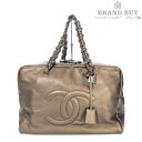 【中古】CHANEL シャネル ココマーク ラグジュアリーライン チェーンボストンバッグ レザー ブロンズ A32919 【060321】