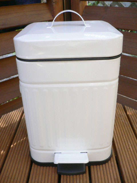 【ゴミ箱】Galvaスクエアダストボックス　3L　ホワイト【キッチン】【キッチングッズ】【リビング】【ダストボックス】