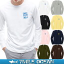 【スマホでさらに+P10倍 1/12迄】メール便 送料無料 7MILE OCEAN メンズ 長袖 tシャツ ロングTシャツ ロンT 無地 シャーク サメ 鮫 プリント ロゴ アメカジ S M L XL XXL 大きい ビッグサイズ対応 秋冬物 02P03Dec16