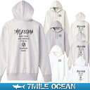 【スマホエントリーで更にポイント10倍】7MILE OCEAN メンズ プルオーバ パーカー バックプリント ヘビーウェイト 厚手 裏起毛 スウェット スエット トップス 無地 人気 ブランド アメカジ アウトドア ストリート おしゃれ 白 黒 グレー ネイビー ベージュ