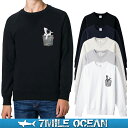 【スマホでさらに+P10倍 1/12迄】7MILE OCEAN メンズ トレーナー スウェット スエット トップス プリント 無地 ロゴ サメ シャーク 人気 ブランド アメカジ アウトドア ストリート おもしろ おしゃれ かっこいい 裏起毛 白 黒 グレー ネイビー 02P03Dec16