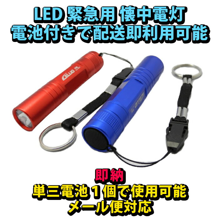 【タイムセール】【レビューお約束でメール便送料無料】【即納中】電池付で配送！LED ハンディーライト　懐中電灯　【単三電池1個で使用可能】懐中電灯/LED懐中電灯