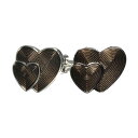 カフスボタン ペアハート ブラック cufflinks カフリンクス メンズアクセサリー CF-151394