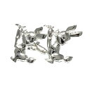 カフスボタン ウサギ ニンジン シルバー 兎 動物 アニマル cufflinks カフリンクス メンズアクセサリー CF-152640