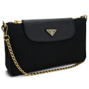 プラダ アウトレット PRADA(OUTLET) 斜め掛け ショルダーバッグ チェーンポシェット 1BH085-O ZMY F0002 NERO ブラック レディース
