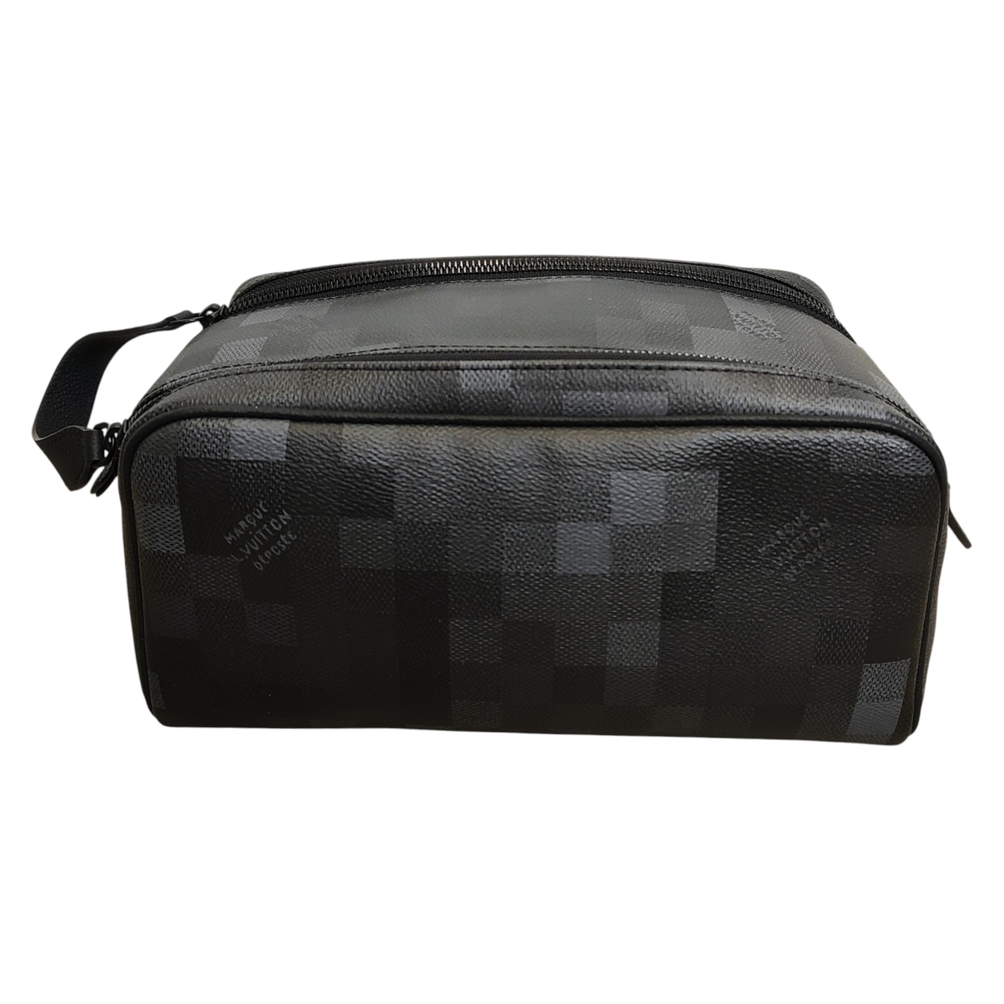 【中古】LOUIS VUITTON ルイ・ヴィトン ダモフラージュ ドップ キット バッグ M15109 FREE ブラック系 メンズ