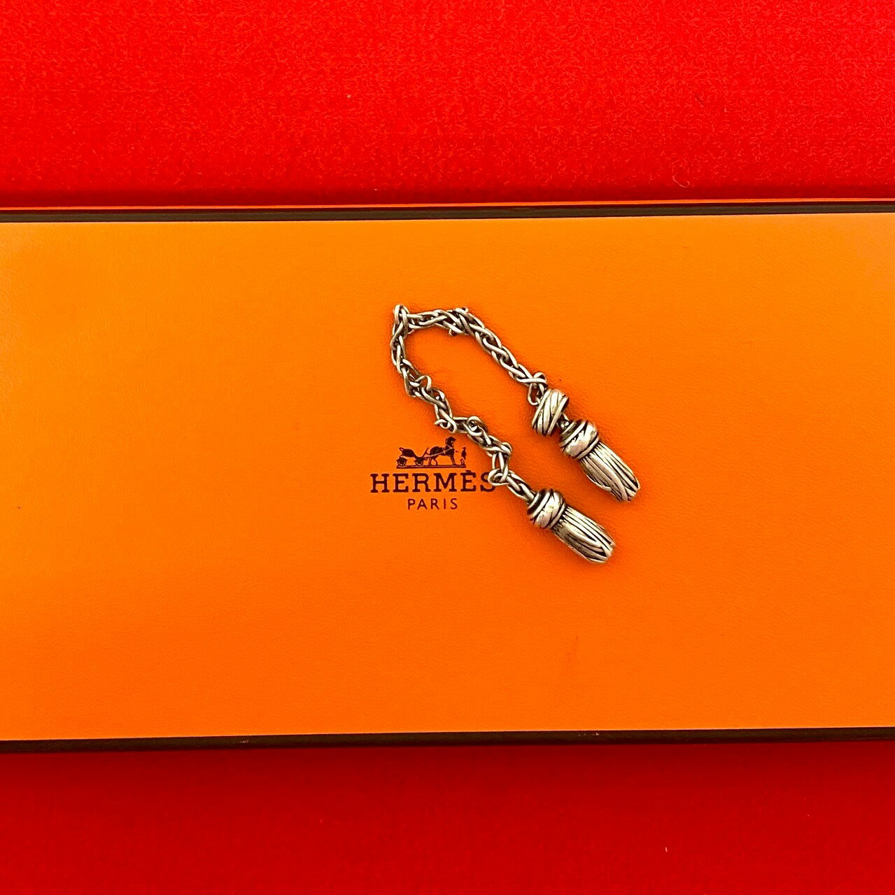 【ポイント2倍】極 美品 希少品 HERMES エルメス ヴィンテージ 70s タッセル モチーフ スカーフリング シルバー800 アクセサリー 小物 シルバー 30938【送料無料】【中古】
