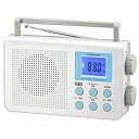 【中古】 オーム電機 AudioComm ポータブルDSPラジオ AM FM ホワイト RAD-T650Z 03-0374 OHM