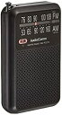 【中古】(未使用品) AudioComm 薄型・軽量・イヤホン付属 AM/FM/ワイドFM対応 ポケットラジオ オーム電機 RAD-P2227S-K ブラック