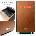 ANABAS AA-001 CDクロックラジオシステム 時計 透過表示 CDプレーヤー ワイドFM AM ラジオ USB AUX 2.1ch スピーカー リモコン付き ウッド ブラウン オーセンティック オブジェ インテリア レトロ アナバスオーディオ 太知ホールディングス (10)