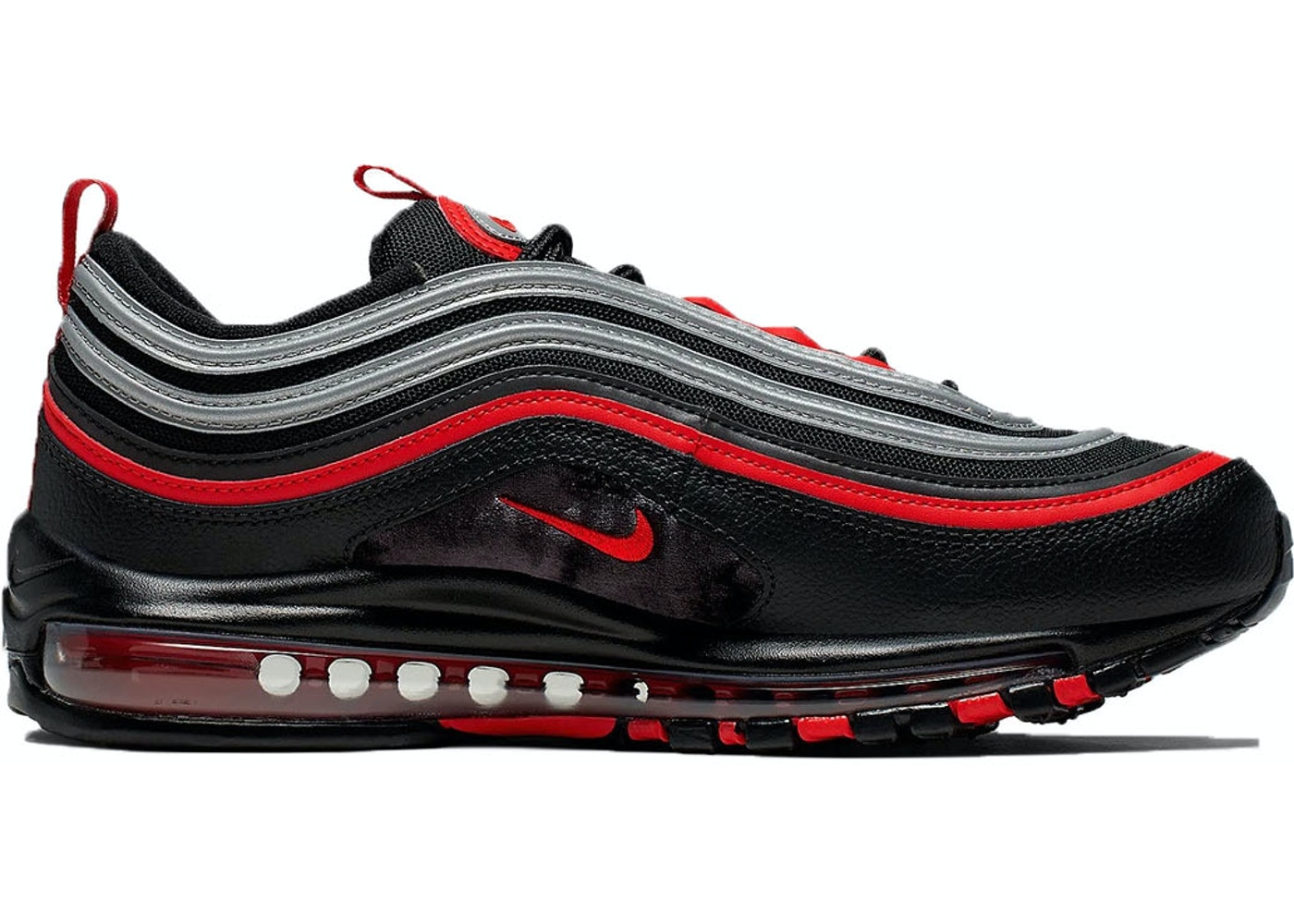 ナイキ メンズ <strong>エアマックス97</strong> NIKE AIR MAX 97 CASUAL SHOES スニーカー Black/University Red/Metallic Silver