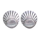 【中古B/標準】Georg Jensen ジョージジェンセン ヴィンテージ シェルモチーフ シルバー925 レディース イヤリング 20379252