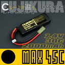 Cレートが凄い!MAX45C ミニSタイプ 7.4V 2000mAh【リポバッテリー】電動ガン用 リチウムポリマーバッテリー BA-034 富士倉【RCP】 10P03Dec16