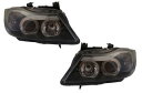 エンジェルアイヘッドライト ブラック 05-08 BMW E90/91(ヘッドライト ヘッド ランプ プロジェクタ 車用品 カー用品 カスタム カスタマイズ パーツ 部品 diy カーパーツ 交換 BMW E90 E91)
