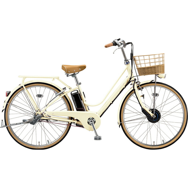 【キャッシュレス5%還元対象店】【防犯登録サービス中】ブリヂストン 電動自転車 カジュナe CS6B49 E.Xエッグシェルベージュ 【2019年モデル】【完全組立済自転車】の画像