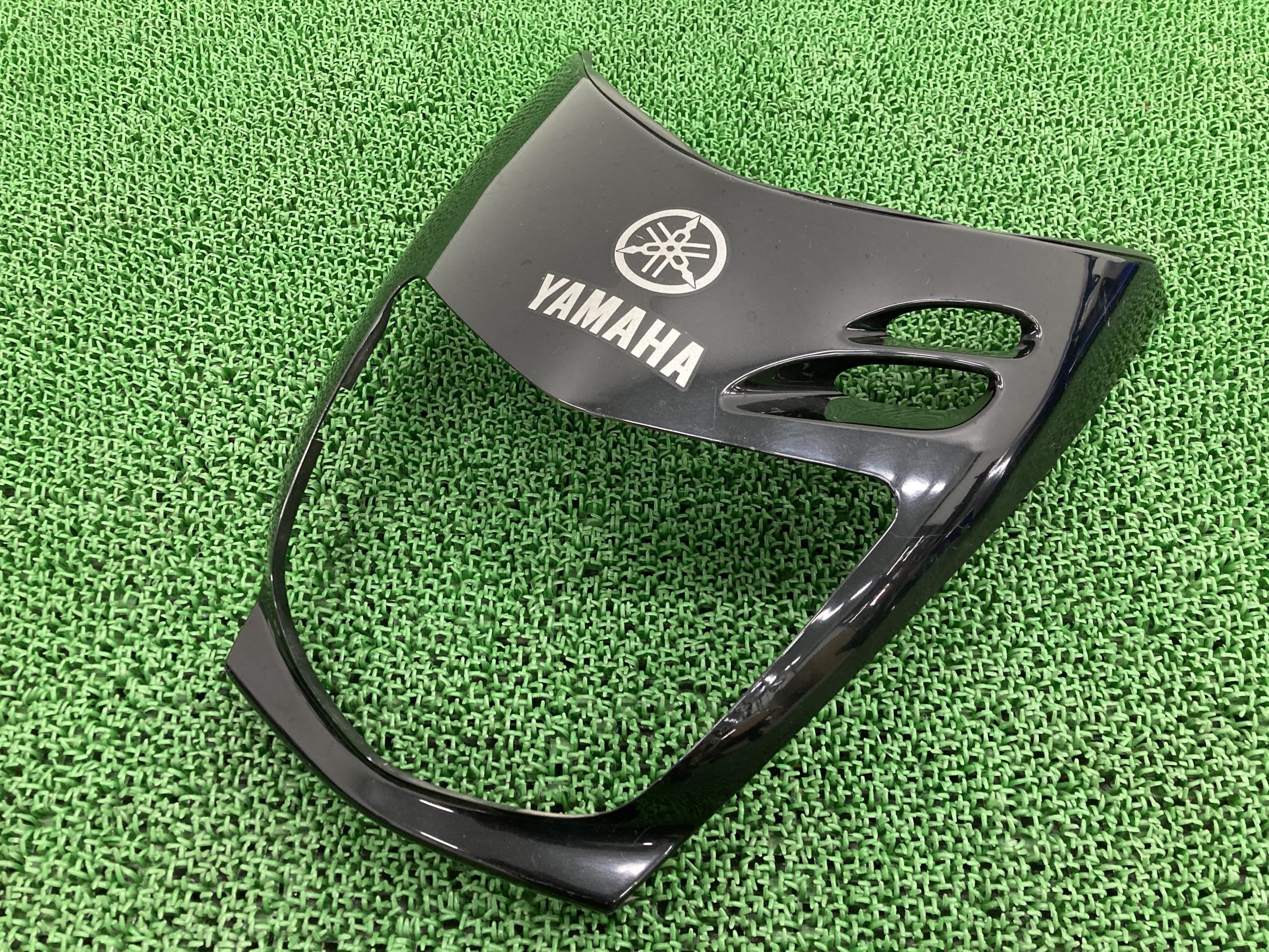 マジェスティ125フロントガーニッシュ黒ヤマハ純正バイク部品5CA修復素材に品薄希少品車検Genuine【中古】