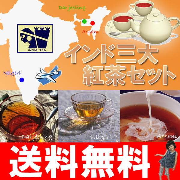 【2011年インド3大紅茶各6g×3種おためしセット】紅茶ツウへの第一歩！？【メール便：送料無料】【SBZcou1208】10P123Aug12