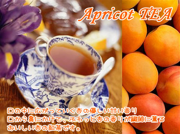 【フルーツティ】「アプリコット紅茶」(50g)杏子アプリコット甘酸っぱい香りが楽しめる紅茶Apricot tea「アプリコット紅茶」(50g)【送料無料：メール便】