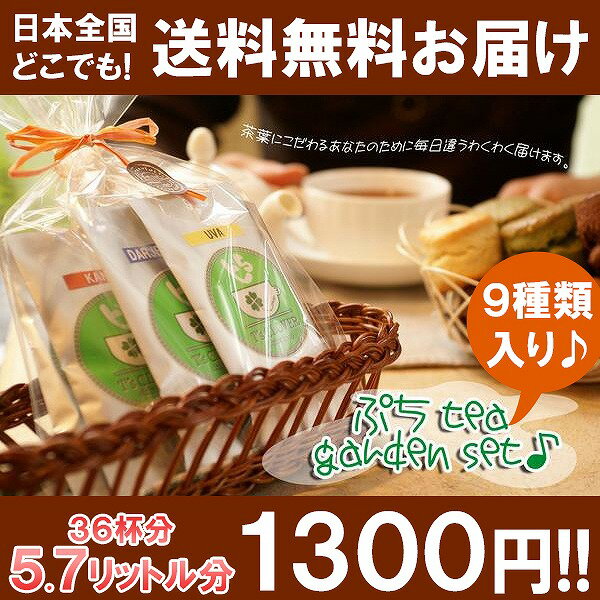 産地別ぷちティーガーデンセット♪産地別リーフ9種類×6gずつ【メール便：送料無料でおためしセット】【SBZcou1208】10P123Aug12