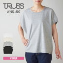 Tシャツ レディース 半袖 TRUSS トラス スリーブレス ワイド Tシャツ wns-807 体型カバー カジュアル